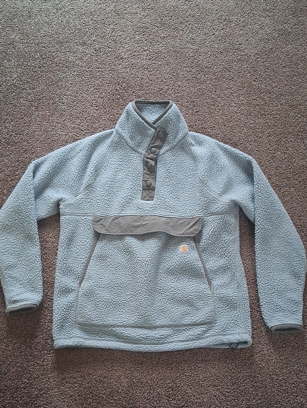 Carhartt Woman’s Light Blue Sherpa Snap Pullover